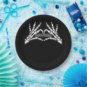 Halloween - Skeleton Hands Heart Papieren Bordje (Feest)