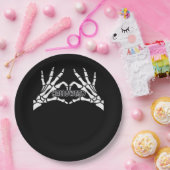 Halloween - Skeleton Hands Heart Papieren Bordje (Feest)