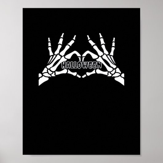 Halloween - Skeleton Hands Heart Poster (Voorkant)