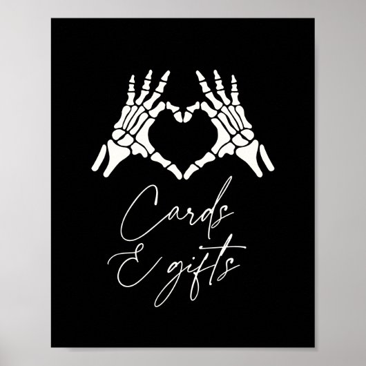 Halloween Skeleton Hands Shower Kaarten en geschen Poster (Voorkant)