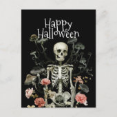 Halloween Skeleton Haunted Forest Bewaar de datum Briefkaart (Voorkant)