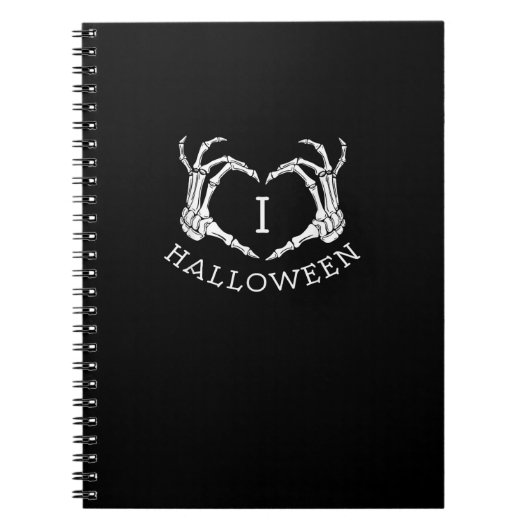Halloween Skeleton Heart Herfst Notitieboek (Voorkant)