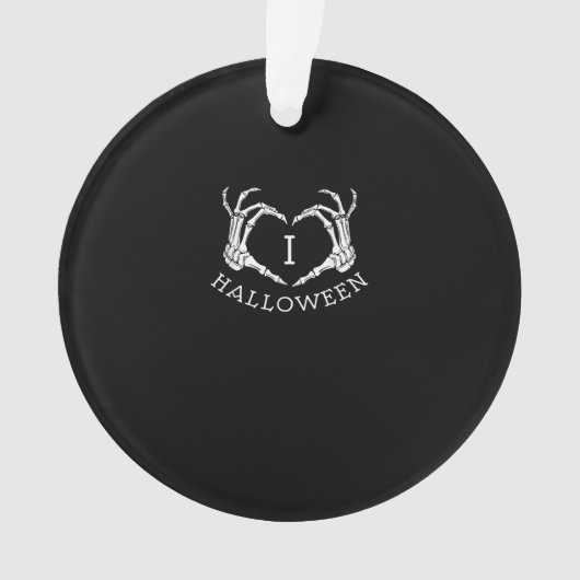 Halloween Skeleton Heart Herfst Ornament (voorkant)
