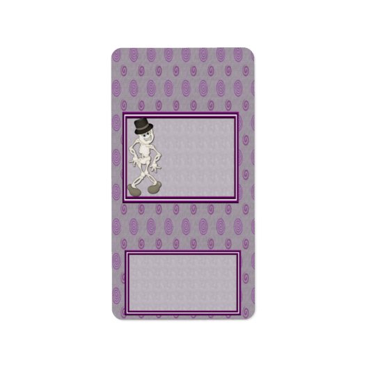 Halloween Skeleton Hershey Miniatuur Snoep Wrapper Etiket (Voorkant)