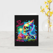 Halloween Skeleton Het is mijn verjaardagskostuumf Kaart (Gele Bloem)