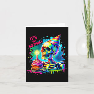 Halloween Skeleton Het is mijn verjaardagskostuumf Kaart