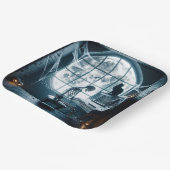 Halloween Skeleton Het spelen van een piano Papieren Bordje (Gebogen)