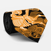 Halloween Skeleton Horseman Necktie Stropdas (Opgerold)