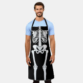 Halloween Skeleton Human Botten All-Over Print Schort (Gedragen)