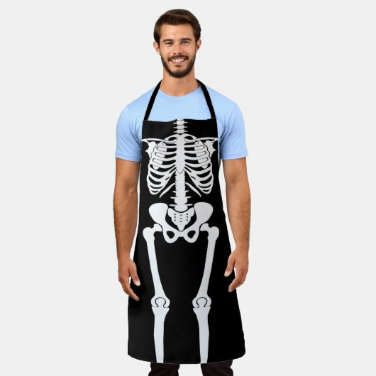 Halloween Skeleton Human Botten All-Over Print Schort (Gedragen)