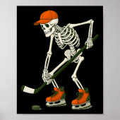 Halloween Skeleton Ijshockey Kostuum Grappige Mann Poster (Voorkant)