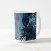 Halloween Skeleton in Graveyard Koffiemok (Voorkant rechts)