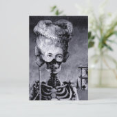 Halloween Skeleton Invite Kaart (Staand voorkant)