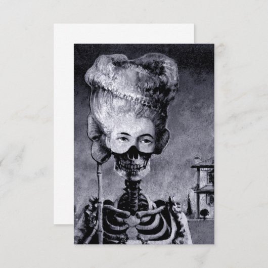 Halloween Skeleton Invite Kaart (Voorkant / Achterkant)