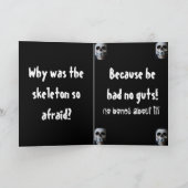 HALLOWEEN SKELETON JOKE card Kaart (Binnen)
