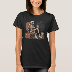 Halloween Skeleton Koffie Drink Outdoor T-shirt