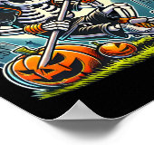 Halloween Skeleton Lacrosse Poster (Hoek)