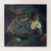 Halloween Skeleton Love Puzzel (Horizontaal)