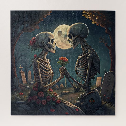 Halloween Skeleton Love Puzzel (Verticaal)