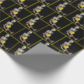 Halloween Skeleton met 'Birthday Cake' Cadeaupapier (Hoek)