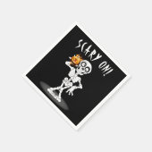 Halloween Skeleton met een Jack-o-lantaarn Servet (Hoek)