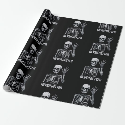 Halloween Skeleton - Nooit Beter Ik Cadeaupapier (Uitgerold)