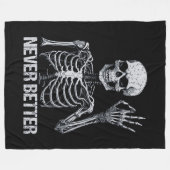 Halloween Skeleton - Nooit Beter Ik Fleece Deken (Voorkant (Horizontaal))