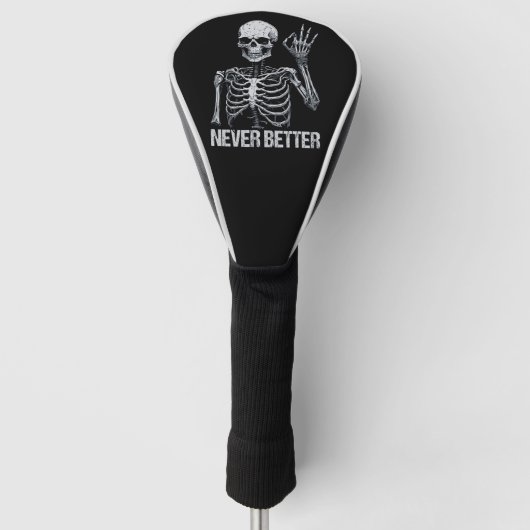 Halloween Skeleton - Nooit Beter Ik Golfheadcover (Voorkant)