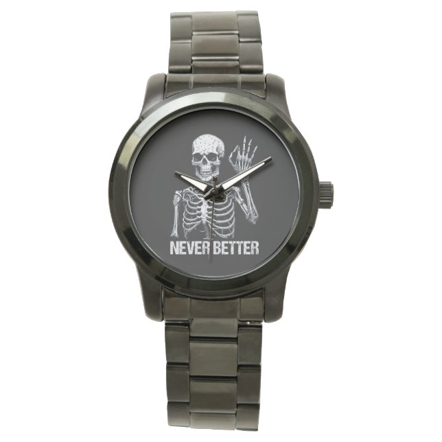 Halloween Skeleton - Nooit Beter Ik Horloge (Voorkant)