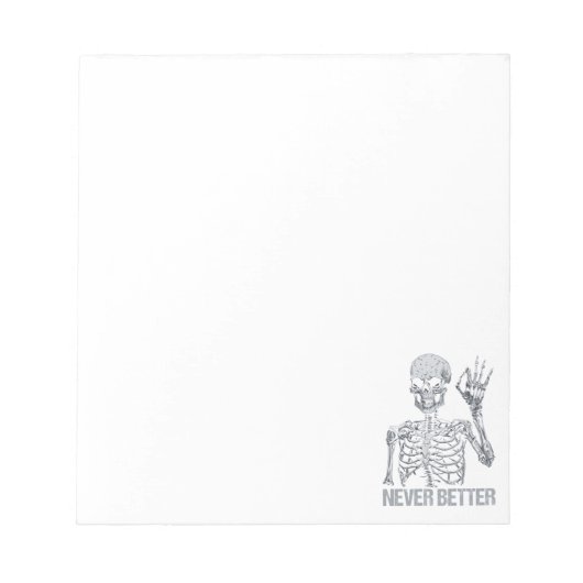 Halloween Skeleton - Nooit Beter Ik Notitieblok (Voorkant)