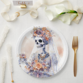 Halloween Skeleton Paper Borden Papieren Bordje