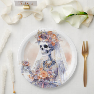 Halloween Skeleton Paper Borden Papieren Bordje