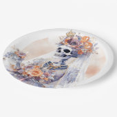 Halloween Skeleton Paper Borden Papieren Bordje (Gekanteld)