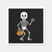 Halloween Skeleton Paper Napkin Servet (Voorkant)