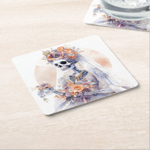 Halloween Skeleton Paper Onderzetter