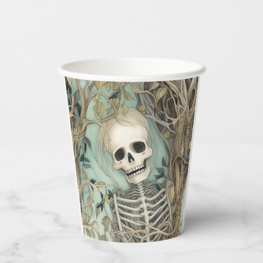  Halloween Skeleton Papieren Bekers (Achterkant)