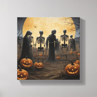 Halloween Skeleton Parade Canvas