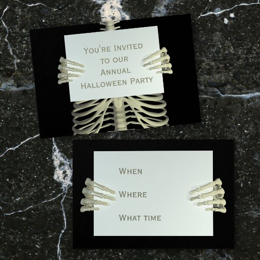 Halloween Skeleton Party Mini Uitnodigingen 100 Pa Visitekaartjes