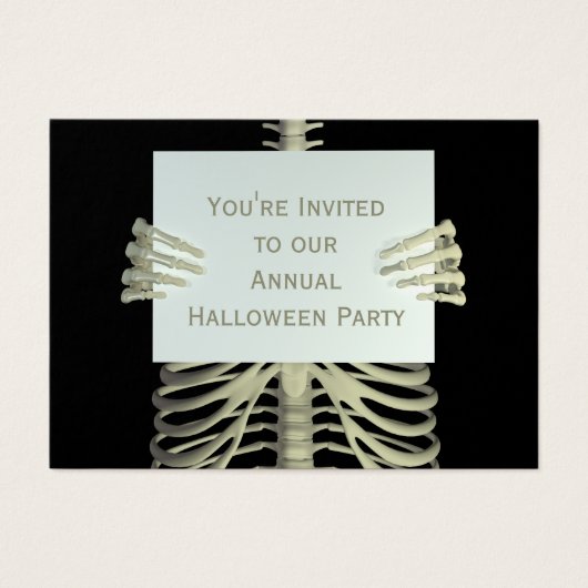 Halloween Skeleton Party Mini Uitnodigingen 100 Pa Visitekaartjes (Voorkant)