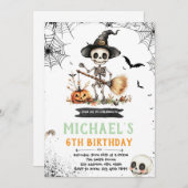 Halloween skeleton party uitnodiging (Voorkant / Achterkant)