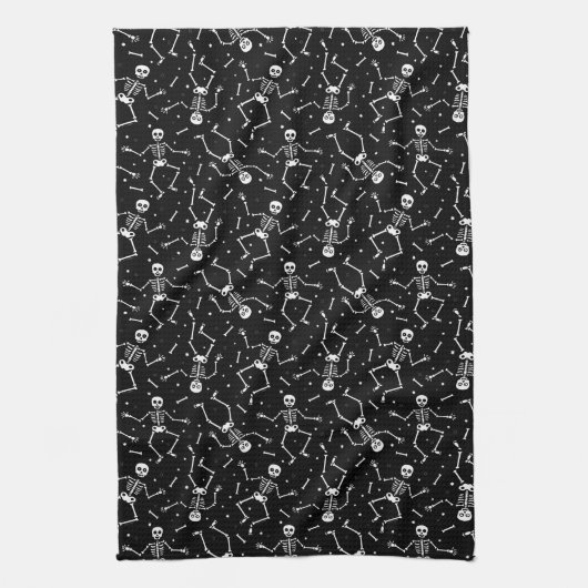 Halloween Skeleton Pattern Theedoek (Verticaal)