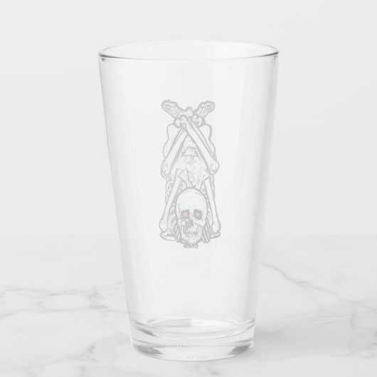 Halloween Skeleton - Pint Glass Glas (Achterkant)