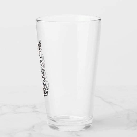 Halloween Skeleton - Pint Glass Glas (Links)