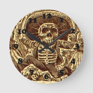 Halloween Skeleton Pirate Ronde Klok