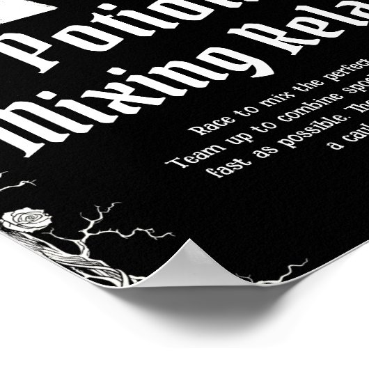 Halloween Skeleton Potion Mixing Relay Sign Poster (Hoek)