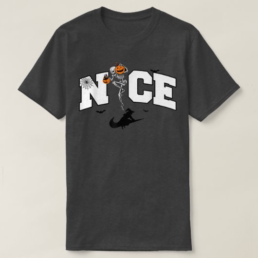 Halloween Skeleton Pumpkin Nice Halloween Witch Fu T-shirt (Design voorkant)