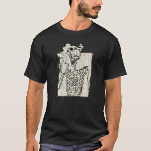 Halloween Skeleton Pumpkin Spice Latte Syr T-shirt