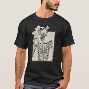 Halloween Skeleton Pumpkin Spice Latte Syr T-shirt