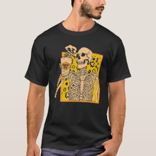 Halloween Skeleton Pumpkin Spice Latte Syr T-shirt