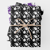 Halloween Skeleton Pumpkin Spooky Sprinkles Inpakpapier Vel (In situ)